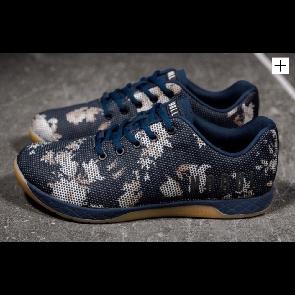 Navy Blue Floral No Bull trainer shoes